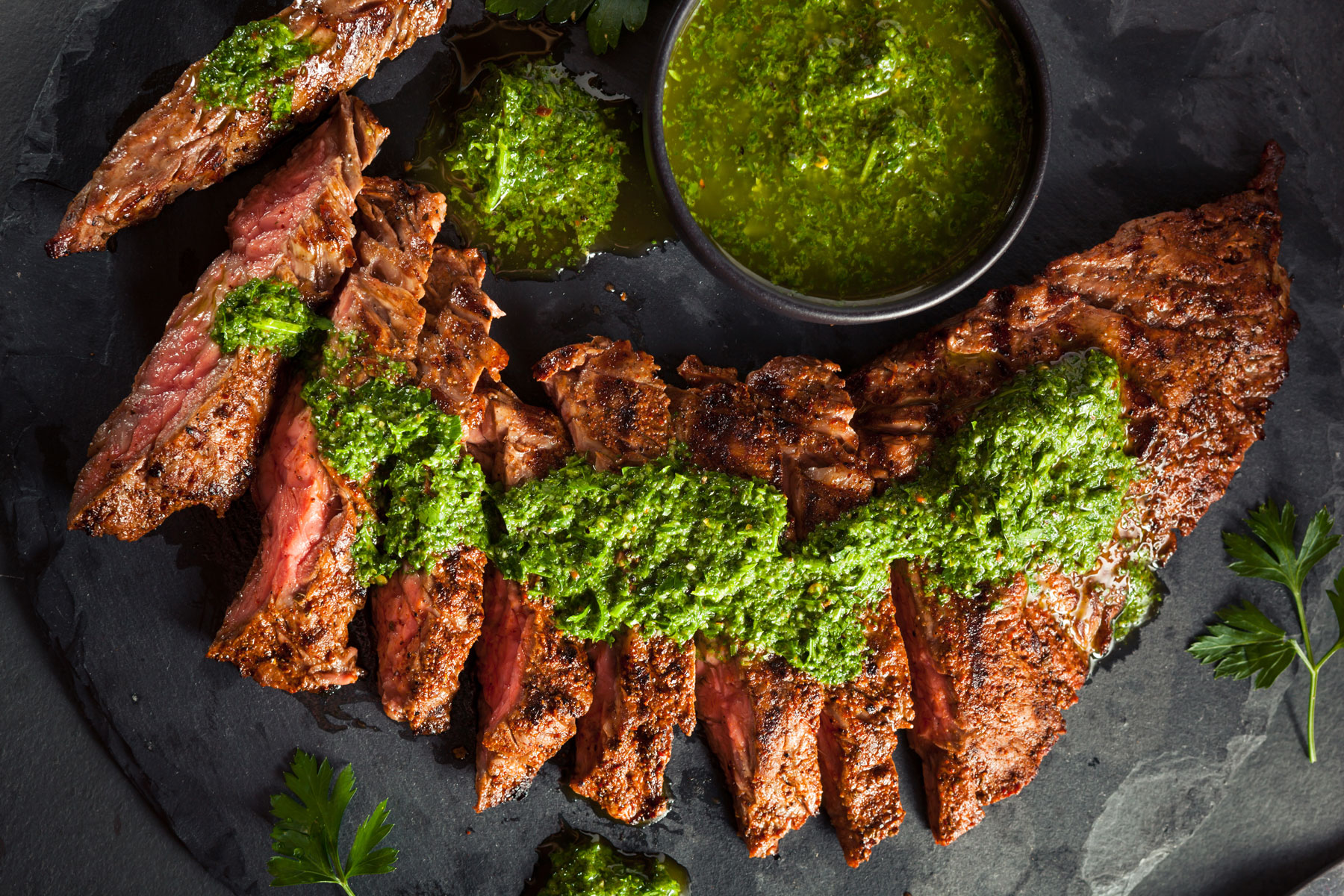 SunFed Ranch Hanger Steak with Fresh Chimichurri Sauce » SunFed Ranch